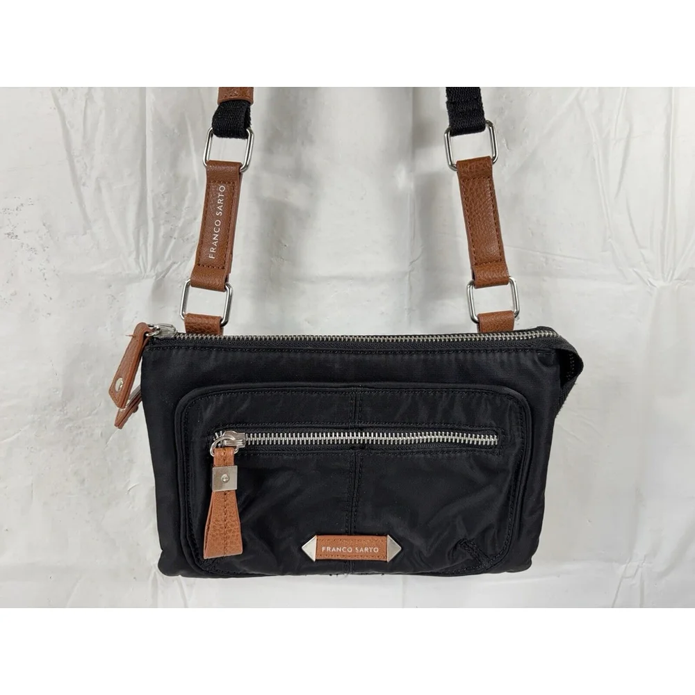 Franco Sarto Berlin East West Black Cross Body Bag